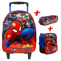 Kit Mochila Homem Aranha X2 + Lancheira + Estojo Homem Aranha Venom