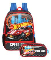 Kit Mochila Hot Wheels Original Meninos Escolar Estojo Costa Kit Mochila Hot Wheels Original Meninos Escolar Estojo Costa