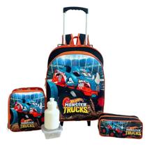 Kit Mochila Hot Wheels Rino Rhinomite Monster Truck Rodinhas