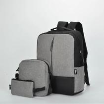 Kit Mochila IKA Triple Shoulder Bag Estojo Compartimento Notebook Kit Mochila IKA Triple Shoulder Bag Estojo Compartimento Notebook