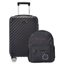 Kit Mochila Impermeável Notebook Lilás + Mala Pequena Napoli