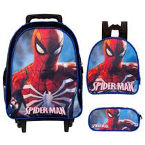 Kit Mochila Inafantil Homem Aranha Com Rodinha Spider Man Kit Mochila Inafantil Homem Aranha Com Rodinha Spider Man