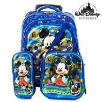 Kit Mochila Infantil 3D Mickey Disney de Rodinhas Kit Mochila Infantil 3D Mickey Disney de Rodinhas