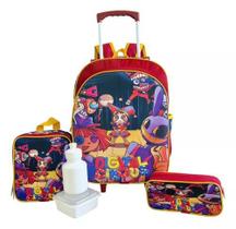 Kit Mochila Infantil Amazing Digital Circus Rodinhas Tam G
