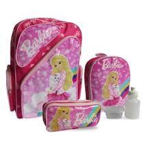 Kit Mochila Infantil Barbie Costas Tam G - sm