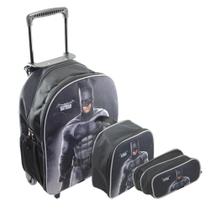 Kit Mochila Infantil Batman Fumaça Preto
