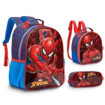 Kit Mochila Infantil Bolsa Escolar Spider Man Volta As Aulas Kit Mochila Infantil Bolsa Escolar Spider Man Volta As Aulas