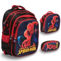 Kit Mochila Infantil Bolsa Homem Aranha Masculina Tam G Kit Mochila Infantil Bolsa Homem Aranha Masculina Tam G
