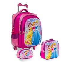 Kit Mochila Infantil Carrinho Princesas Desenho Criança