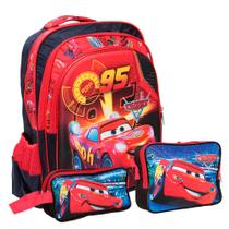 Kit Mochila Infantil Carros Relâmpago McQueen Reforçada