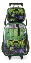Kit Mochila Infantil Com Lancheira Hulk Preto - Luxcel