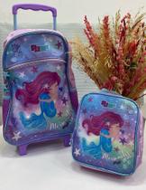 Kit Mochila Infantil com Rodinha Pack Me Little Mermaid com Lancheira- Pacific