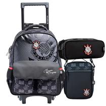 Kit Mochila Infantil Corinthians Time Lancheira Estojo