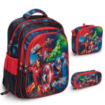 Kit Mochila Infantil Costas Avengers Vingadores 3D Grande