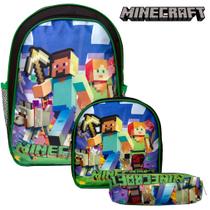 Kit Mochila Infantil Costas Menino Game Minecraft Toys 2U Kit Mochila Infantil Costas Menino Game Minecraft Toys 2U