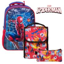 Kit Mochila Infantil Costas Menino Spider Man Dark Toys 2U