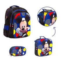 Kit Mochila Infantil Costas Mickey Mouse Envio Imediato