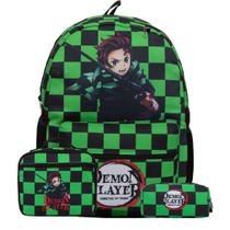 Kit Mochila Infantil De Costas Demon Slayer Passeio Aulas