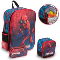 Kit Mochila Infantil De Costas Homem Aranha Reforçada