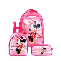 Kit Mochila Infantil de Costas Minnie com Lancheira e Estojo