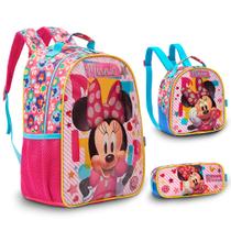 Kit Mochila Infantil De Costas Minnie Reforçada 3d Toys 2u