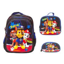 Kit Mochila Infantil De Costas Paw Patrol Juvenil 3 Peças