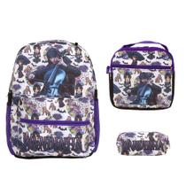 Kit Mochila Infantil De Costas Wandinha Juvenil Passeio Aula Kit Mochila Infantil De Costas Wandinha Juvenil Passeio Aula