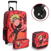 Kit Mochila Infantil De Rodinha Naruto Creche Pre Escola