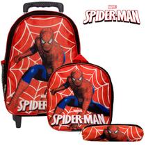 Kit Mochila Infantil de Rodinhas Menino Homem Aranha Toys 2U