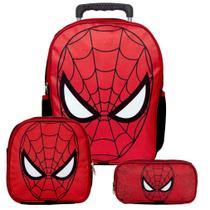 Kit Mochila Infantil de Rodinhas Menino Spider Man Toys 2U