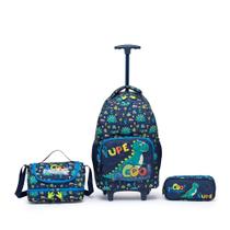 Kit Mochila Infantil De Rodinhas Notebook Espaçosa Reforçado