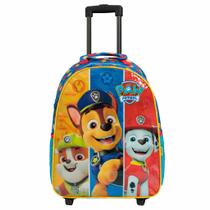 Kit Mochila Infantil De Rodinhas Patrulha Canina Tam G