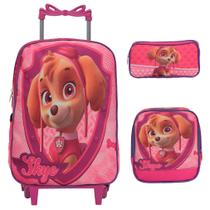 Kit Mochila Infantil De Rodinhas Skye Patrulha Canina Tam G Kit Mochila Infantil De Rodinhas Skye Patrulha Canina Tam G