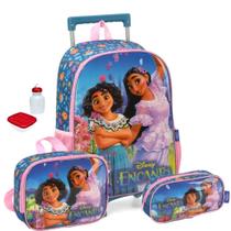 Kit Mochila Infantil Disney Encanto Rodinhas Tam G Reforçada Lancheira Térmica Estojo