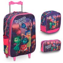 Kit Mochila Infantil Divertidamente Carrinho Menina Aulas
