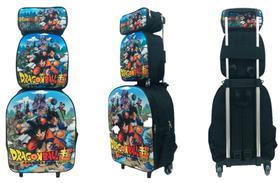 Kit Mochila Infantil Dragon Ball Preto