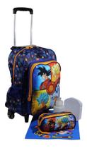 Kit Mochila Infantil Dragon Ball Z Escola Rodinhas Toalhinha