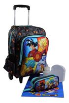 Kit Mochila Infantil Dragon Ball Z Escola Rodinhas Toalhinha