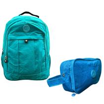 Kit Mochila Infantil e Estojo Box Feminino Impermeável Nylon Resistente Kit Escolar Grande