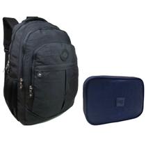 Kit Mochila Infantil e Estojo Box Feminino Impermeável Nylon Resistente Kit Escolar Grande