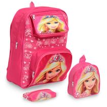 Kit Mochila Infantil Escolar Barbie Creche Pre Escola Kit Mochila Infantil Escolar Barbie Creche Pre Escola