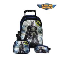Kit Mochila Infantil Escolar Batman DC Menino Herói Rodinha Kit Mochila Infantil Escolar Batman DC Menino Herói Rodinha