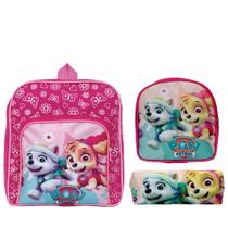 Kit Mochila Infantil Escolar Creche Feminina Patrulha Canina Kit Mochila Infantil Escolar Creche Feminina Patrulha Canina