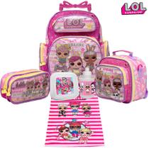 Kit Mochila Infantil Escolar Feminina LOL + Itens Toys 2U