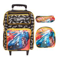 Kit Mochila Infantil Escolar Masculina Rodinha Reforçada