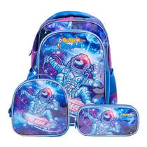 Kit Mochila Infantil Escolar Menino Mochila de Rodinha