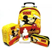 Kit Mochila Infantil Escolar Mickey Mouse Rodinhas Tam M F5