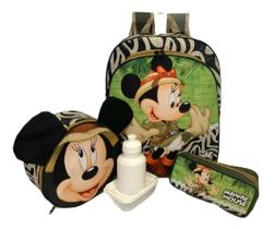 Kit Mochila Infantil Escolar Minnie Mouse Safari Costas G F5 Kit Mochila Infantil Escolar Minnie Mouse Safari Costas G F5