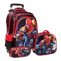 Kit Mochila Infantil Escolar Spider Man Rodinha Lançamento
