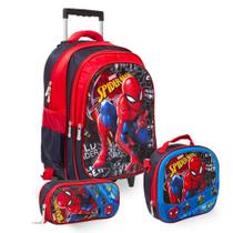 Kit Mochila Infantil Escolar Spider Man Rodinha Lançamento